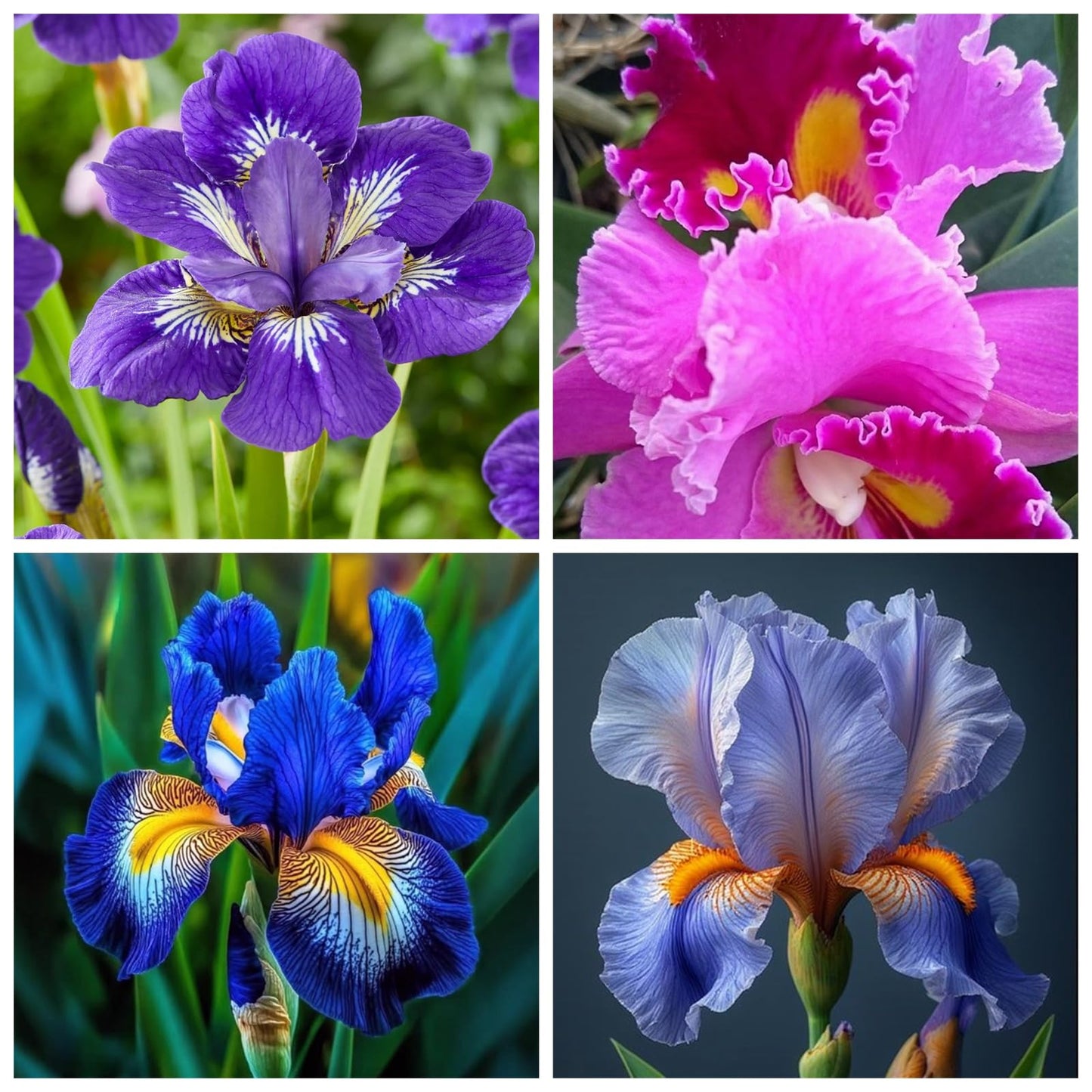 YIJKDSC Bearded Iris for Planting - Magical Hardy Balcony Rare Species, Simple to Grow, Ornamental Value c (10bulbs)