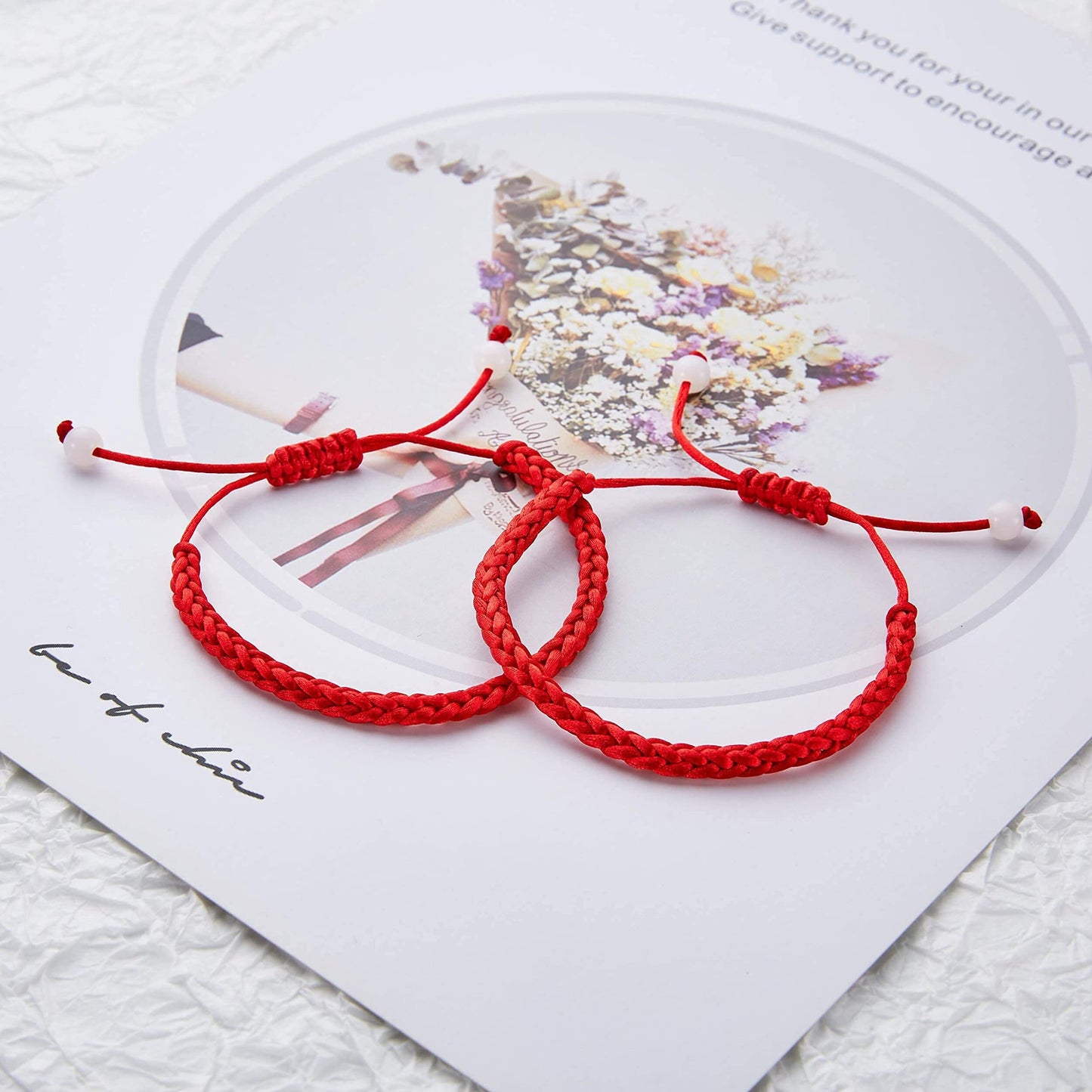 Desimtion Valentines Day Gifts for Her Couples Bracelets Red String of Fate Matching Bracelets for Couples Gifts for Him and Her, Long Distance Relationship Gifts for Girlfriend and Boyfriend