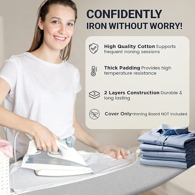 Small Ironing Board Cover and Pad 12"x32" Small Iron Board Cover