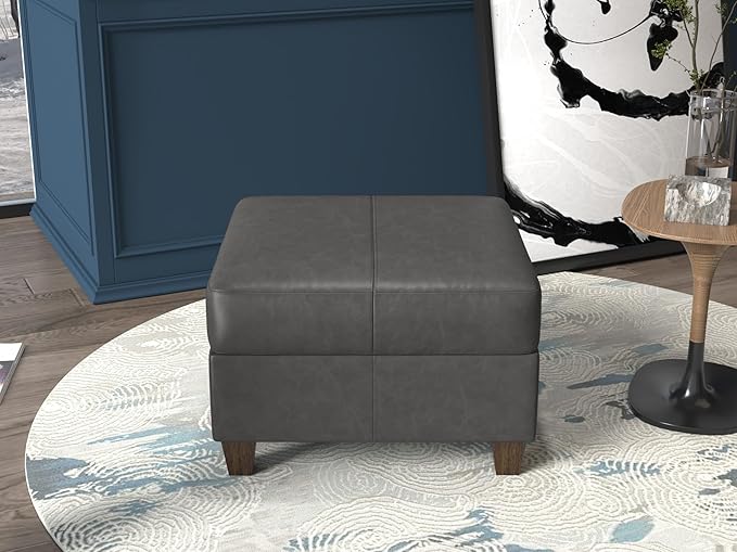 EASE MOOSE Faux Leather Square Ottoman Module