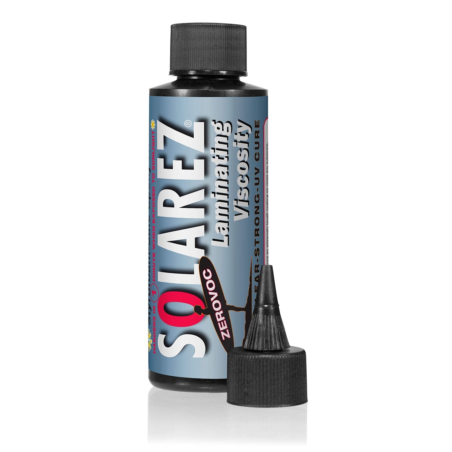 Solarez UV Cure ZEROVOC Low Viscosity Epoxy Resin (4 oz) Tough, Yet Flexible, Non-Yellowing, Cures in 3 Mins! ~ Epoxy, Poly and Styrofoam Safe! Fast Fiberglass Wetting! Eco Friendly! Made in The USA!