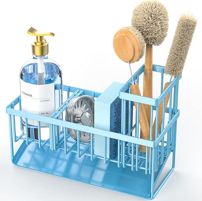 Cisily Blue Kitchen Sink Caddy Organzier