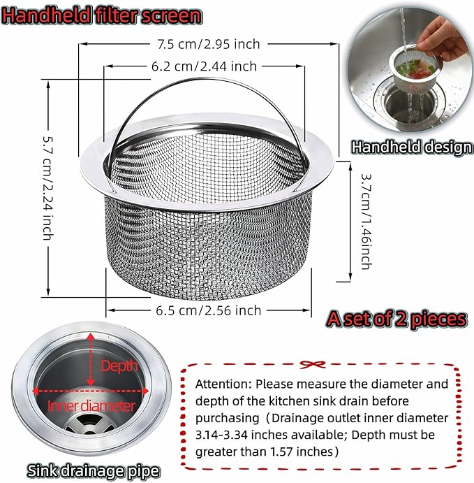 Stainless Steel Kitchen Sink Strainer