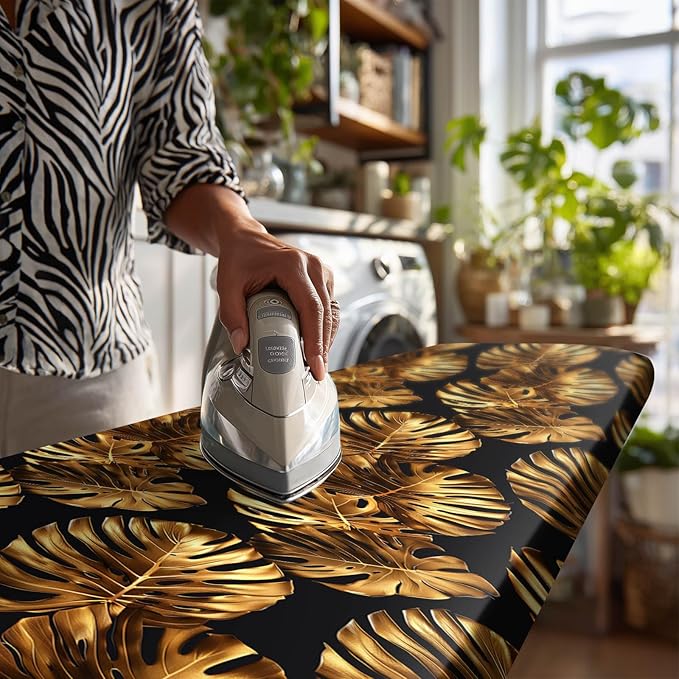 Golden Leaf Ironing Board Cover Stretch Fabric