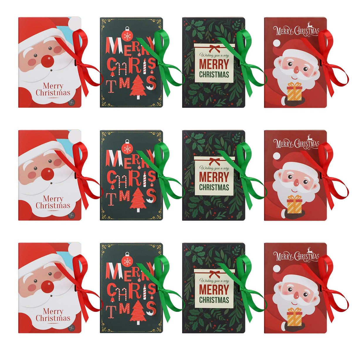 Outus 24 Pcs 3.15 x 1.8 x 4.3 Inch Small Christmas Cookie Tin Mini Xmas Cookie Boxes Trays for Gift Giving Holiday Pastries Box Chocolate Candy Bakery Cakes Goodies Treat Food Container Box Packaging