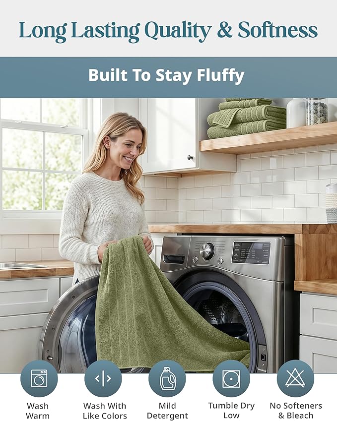 Casa Platino 100% Cotton Hotel Bath Towel Set