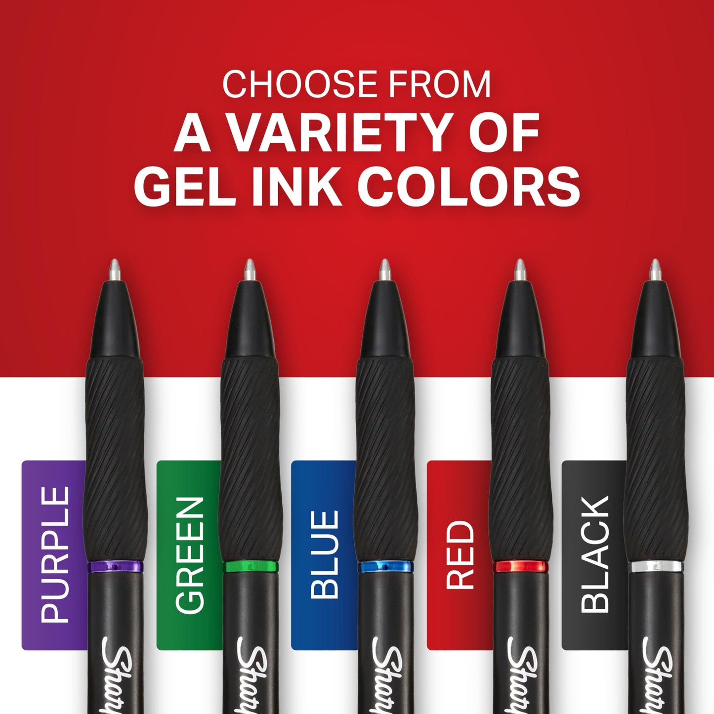 Sharpie S-Gel Pens, Medium Point (0.5mm), Black Ink, 12 Count - Ideal for Writing, Journaling, Drawing, Coloring, Note-Taking, College Supplies