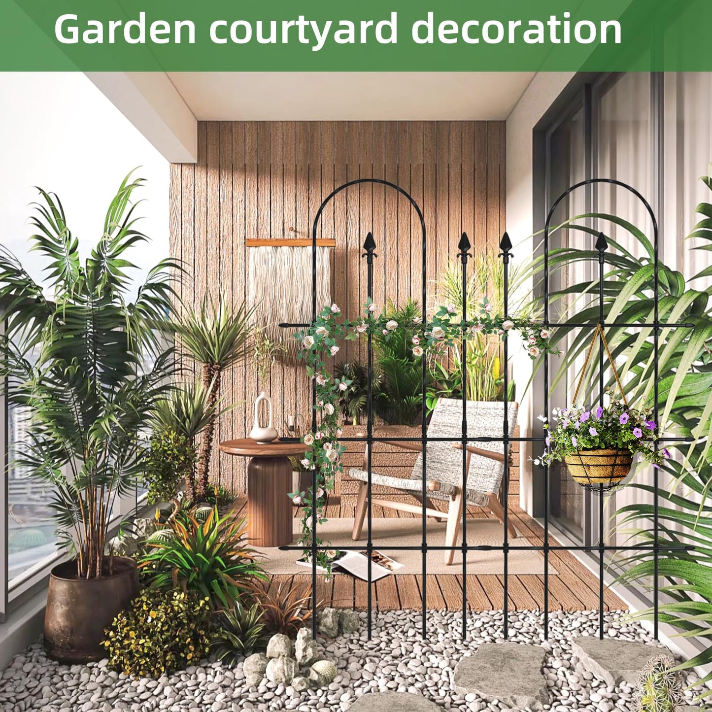 BUKLIYN Garden for Climbing Plants - Trellis for Climbing Plants Outdoor for Vines Plant Fresh Flower Vegetable Support, Plant Trellis Outdoor:82.5"*55"(2 Pack)