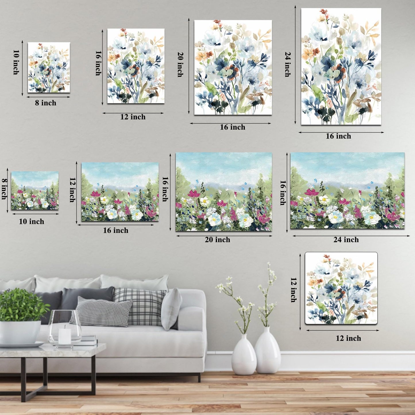 EOBTAIN Zen Flower Canvas Wall Art Bathroom Butterfly and Water Lily Stone Relaxing Spiritual Yoga Framed Wall Art Just Breathe Pictures Canvas Wall Decor for Living Room Bedroom,12x16 Inches