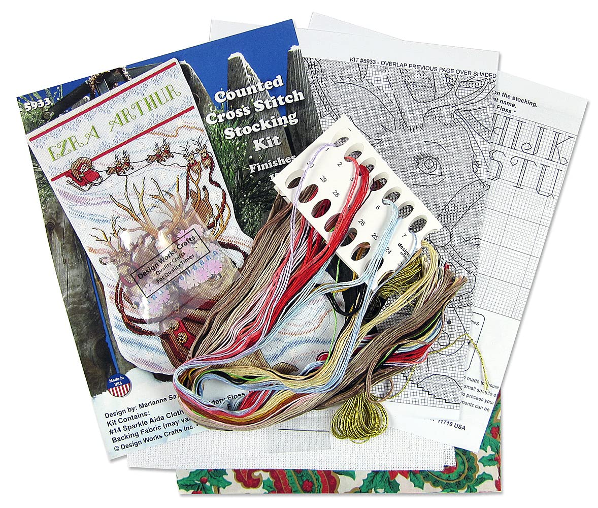 Reindeer Ride Counted Cross Stitch Stocking Kit