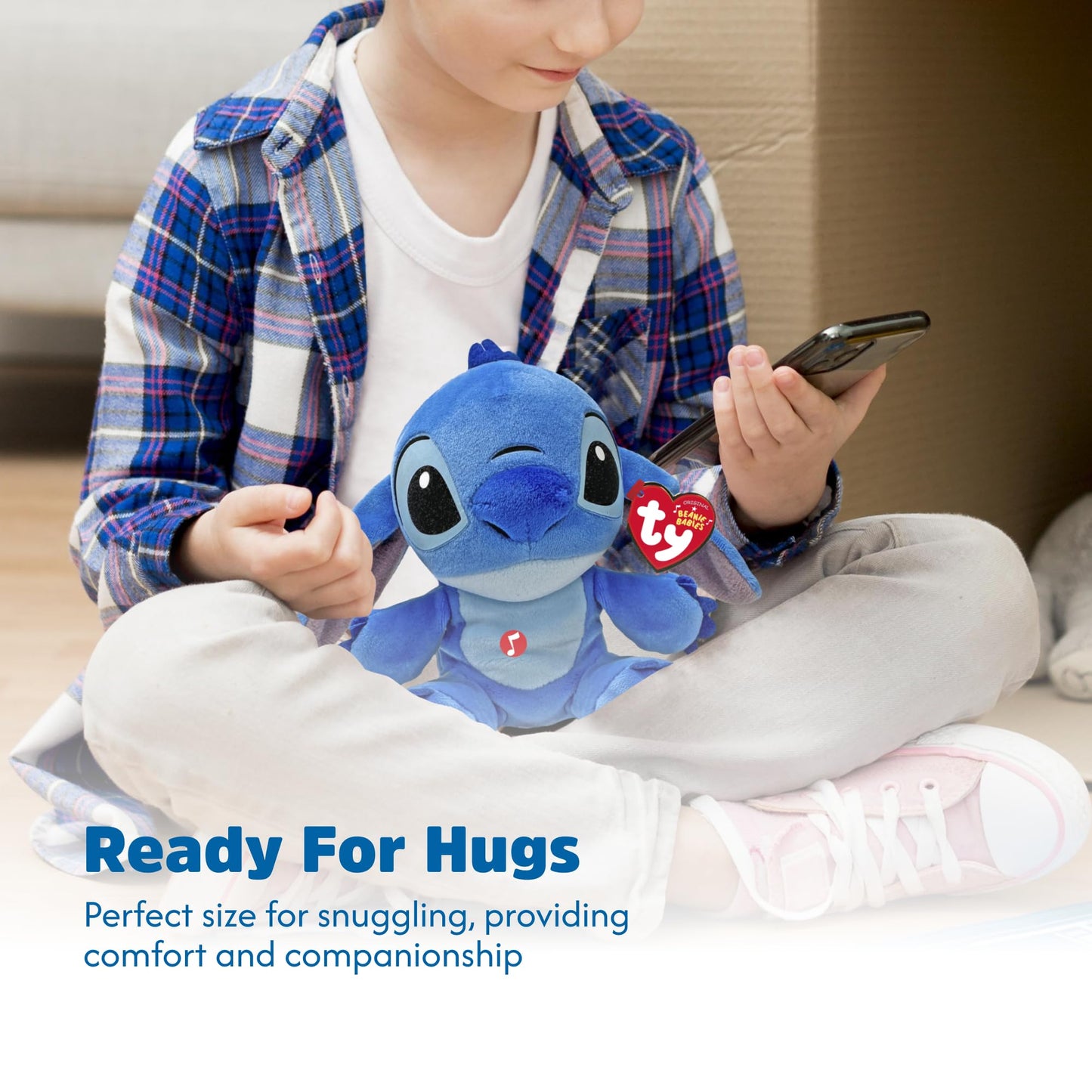 TY Stitch Beanie Babies 15CM – As Seen in the Movie, Soft Plush Toy with Sound, Collectible and Cuddly Plushies for Kids