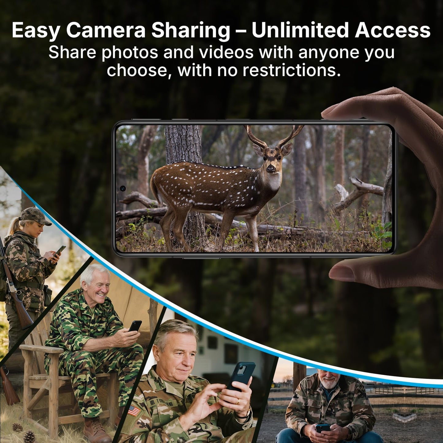Meidase Solar Cellular Trail Camera S965 Pro (Non-WiFi), Live View, GPS Tracking, 7800mAh Rechargeable Battery, Motion Activated, Ideal for Hunting & Off-Grid Monitoring
