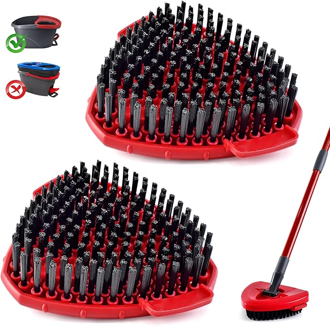 Scrubber Mop Head for Ocedar, Upgrade Scrub Brush for Ocedar, Spin Mop Scrub