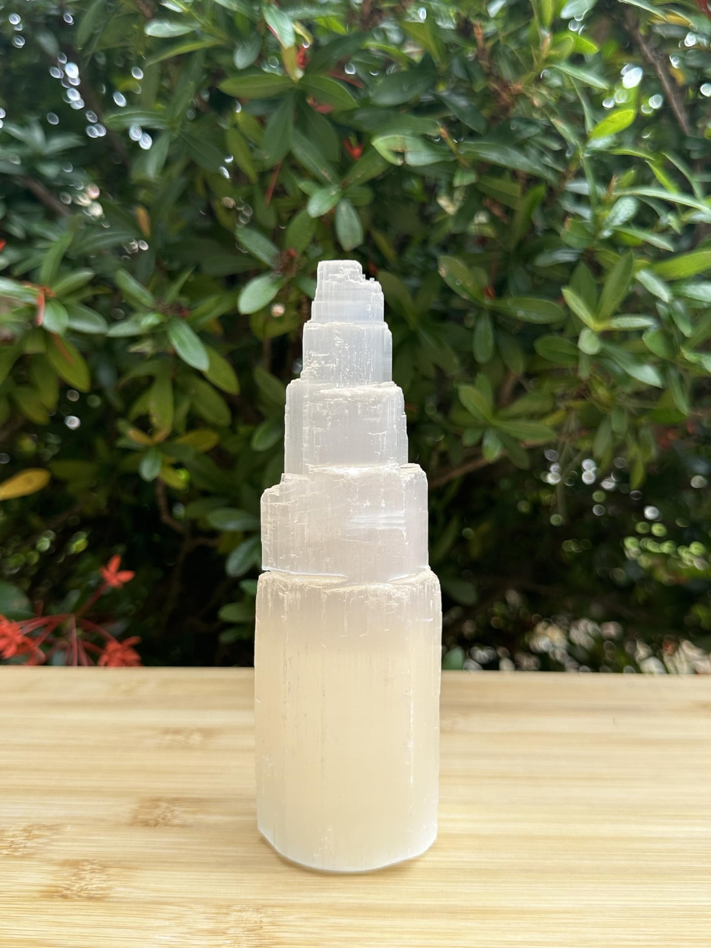 GAF TREASURES Large Selenite Skyscraper Tower 6" Tall, Selenite Skyscraper, Selenite Point, Gypsum Crystal, Healing Crystals (6")