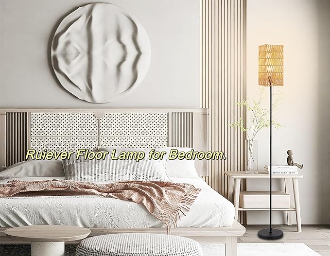 Ruiever Floor Lamp for Living Room, Farmhouse Floor lamp, Modern Standing lamp