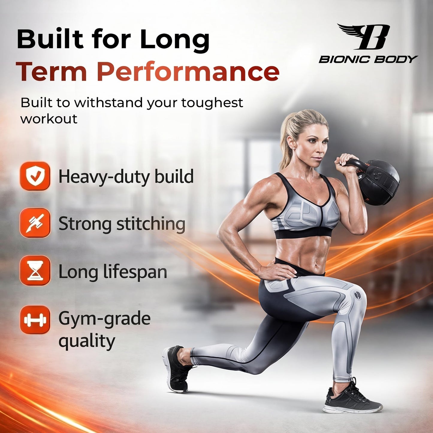 Bionic Body by Kim Lyons Soft Kettlebell 40 lb – Ergonomic Handle for Strength, Conditioning, Core & Full-Body Workouts, Home Gym, HIIT & Functional Fitness
