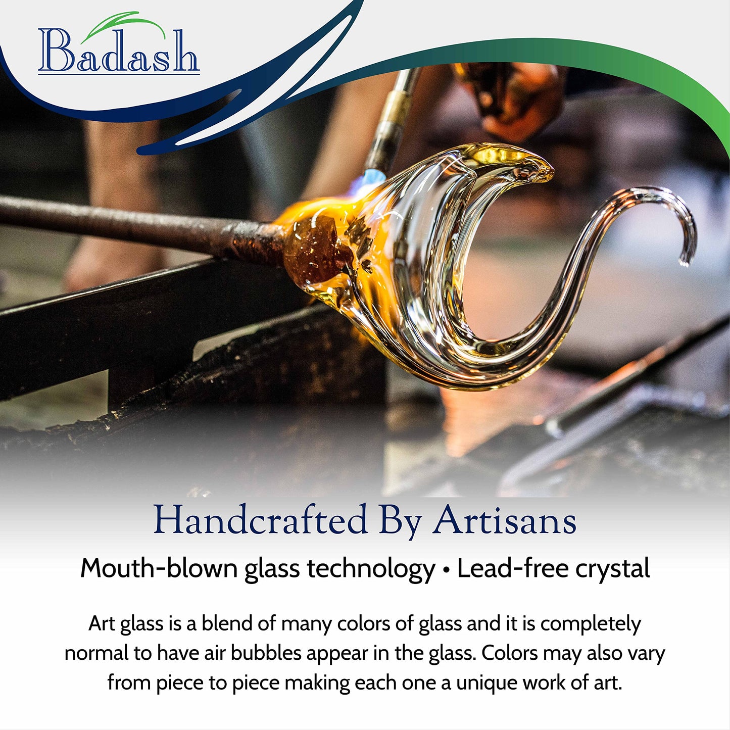 Badash Mini Rainbow Murano-Style Glass Sculpture - 6" Tall Mouth-Blown Art on Crystal Base - Contemporary Home Decor Accent Piece