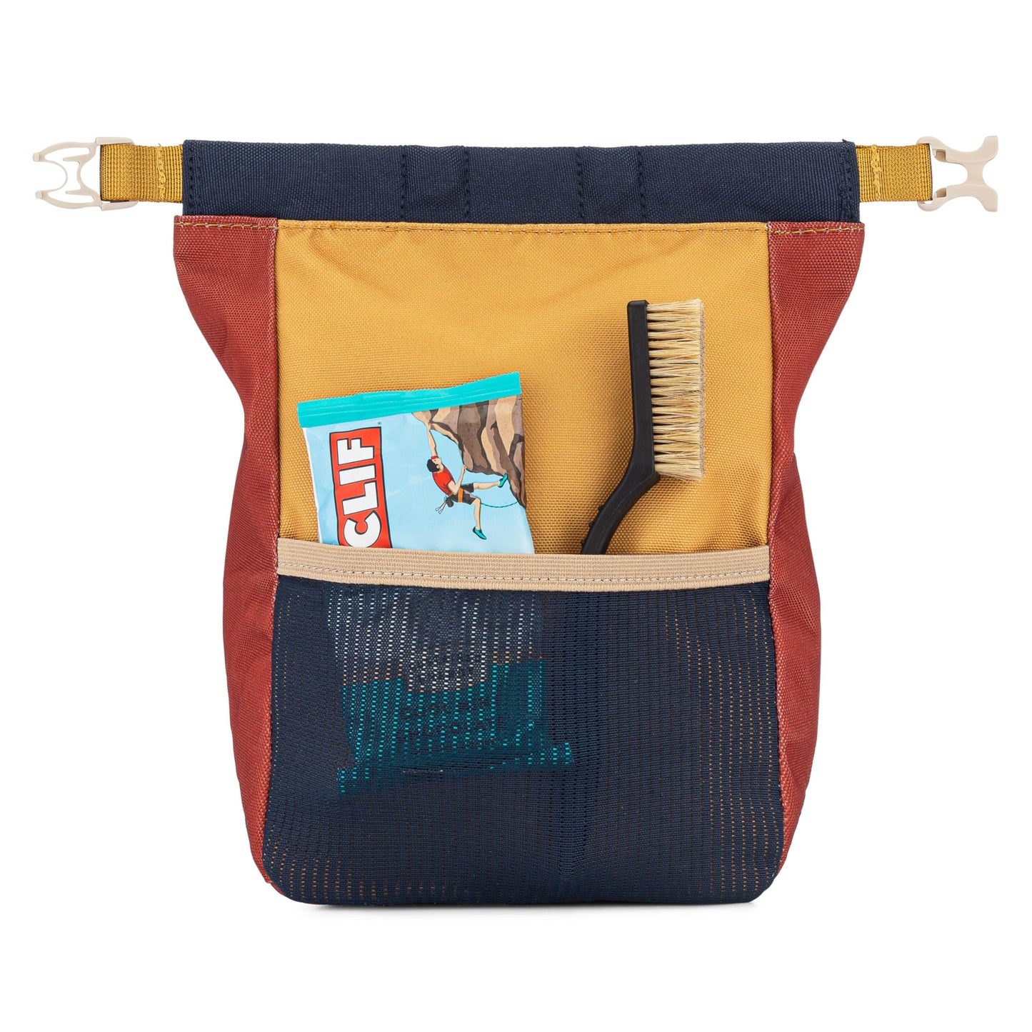 Oso Supply Co - Large Roll Down Bouldering Chalk Bucket (Navy/Yellow/Red)