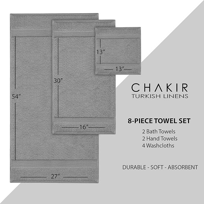 Chakir Turkish Linens | Hotel & Spa Quality 100% Cotton Premium Turkish Towels