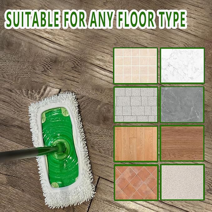 Reusable Microfiber Mop Pads Washable Wet Pads Compatible