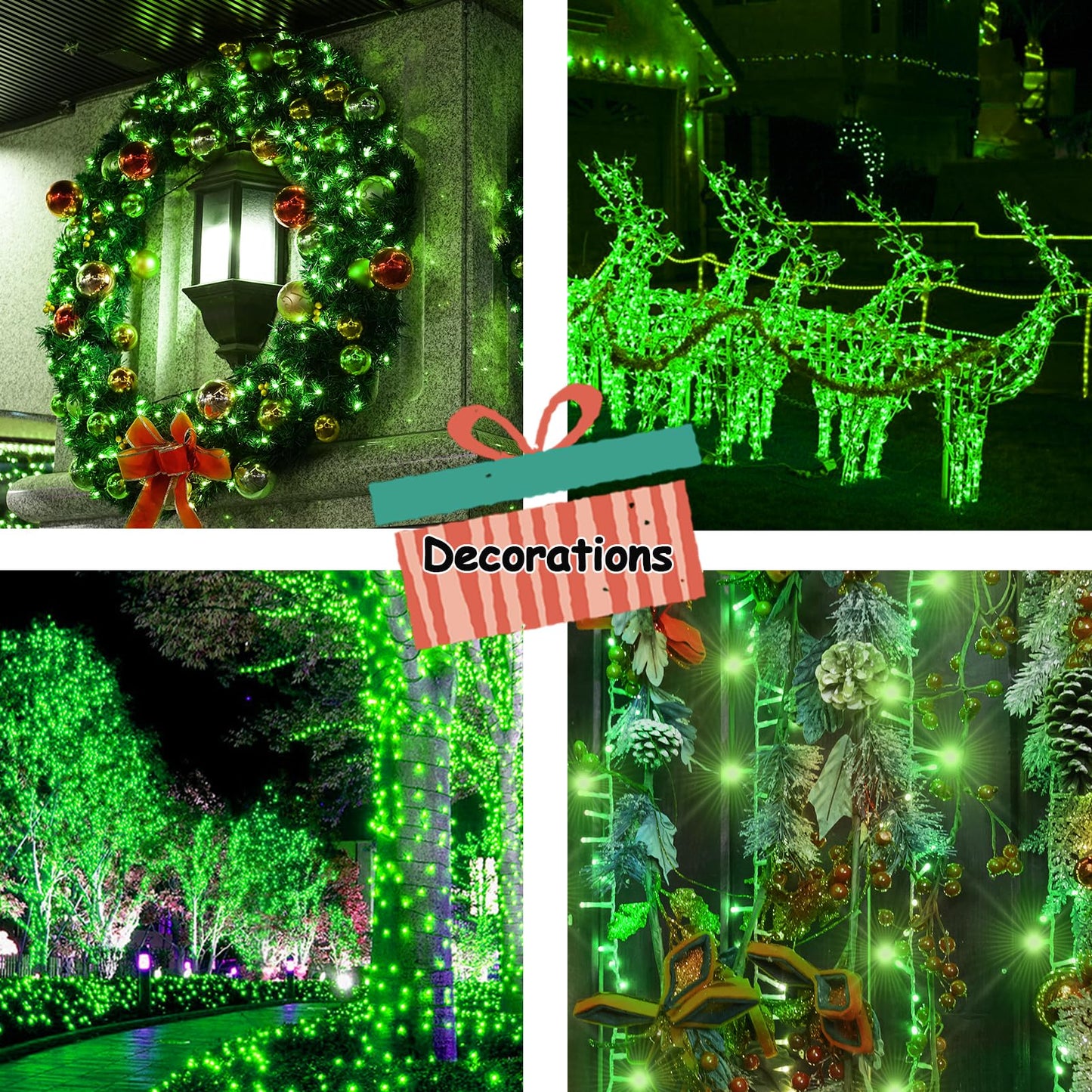ILLUMINEW 300 Led Green Outdoor String Lights Waterproof St. Patrick's Day Decorations, 108 Ft Led Twinkle Lights for Bedroom, 8 Modes Plug in Fairy Lights for Christmas Room Decor