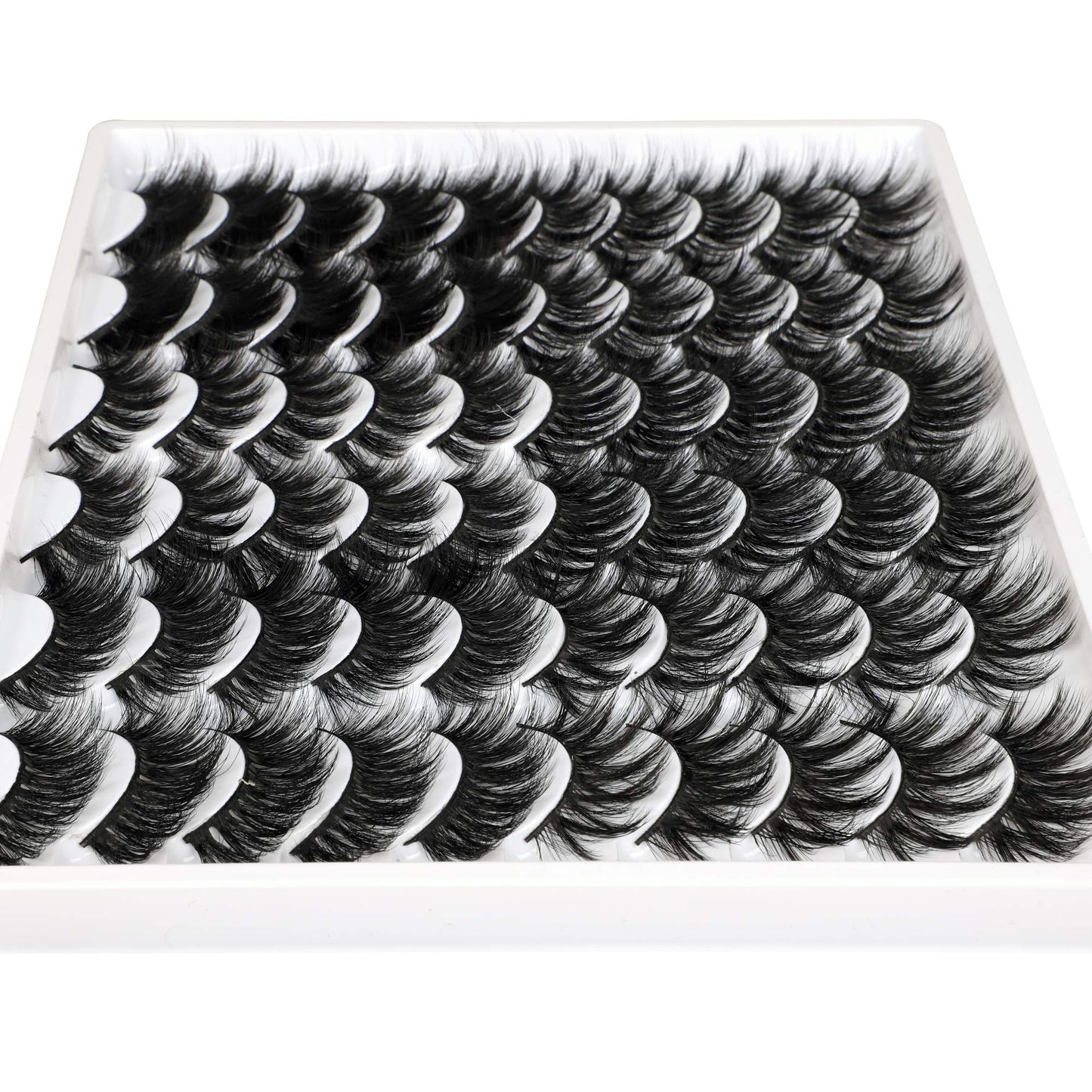 30 Pairs 20MM False Eyelashes Wholesale 6 Styles Mixed Lashes 8D Fluffier Volume Dramatic Faux Mink Eyelashes Thick Full Strip Lashes Pack