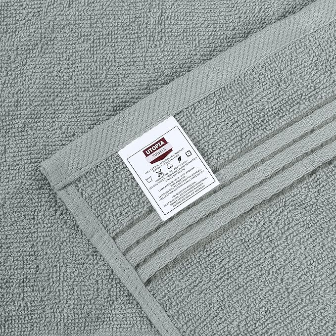 Utopia Towels Wash Cloths Set, 12 by 12 Inches, 100% Cotton Ring Spun, Highly