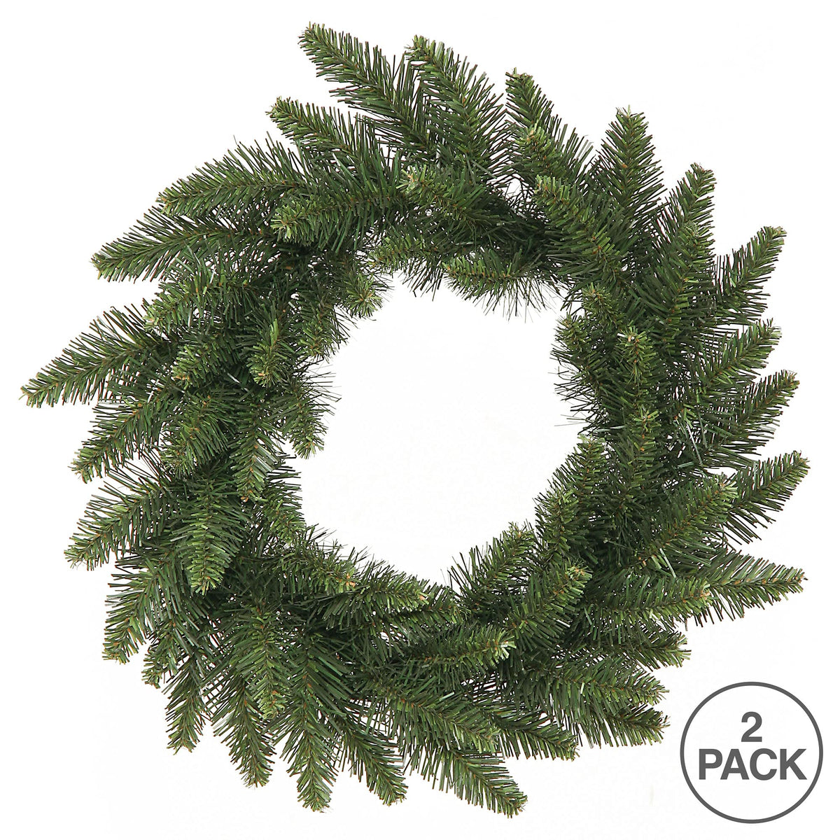 Vickerman 16" Camdon Fir Artificial Christmas Wreath - Unlit - Pack of 2 - Faux Holiday Wreath - Indoor Seasonal Home Decor - Reliable and Durable - Realistic Looking Wreath