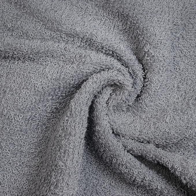 Basic Wash Cloths 12x12 Inches – Pack of 12 – Grey Color – Soft and Absorbent
