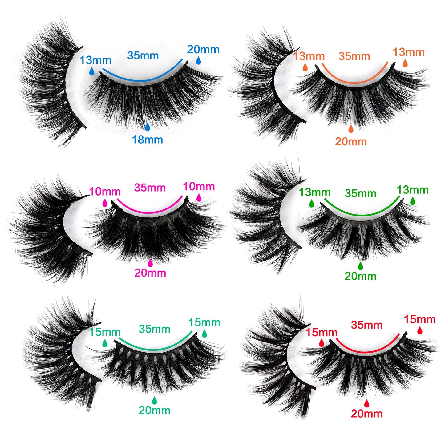 30 Pairs 20MM False Eyelashes Wholesale 6 Styles Mixed Lashes 8D Fluffier Volume Dramatic Faux Mink Eyelashes Thick Full Strip Lashes Pack