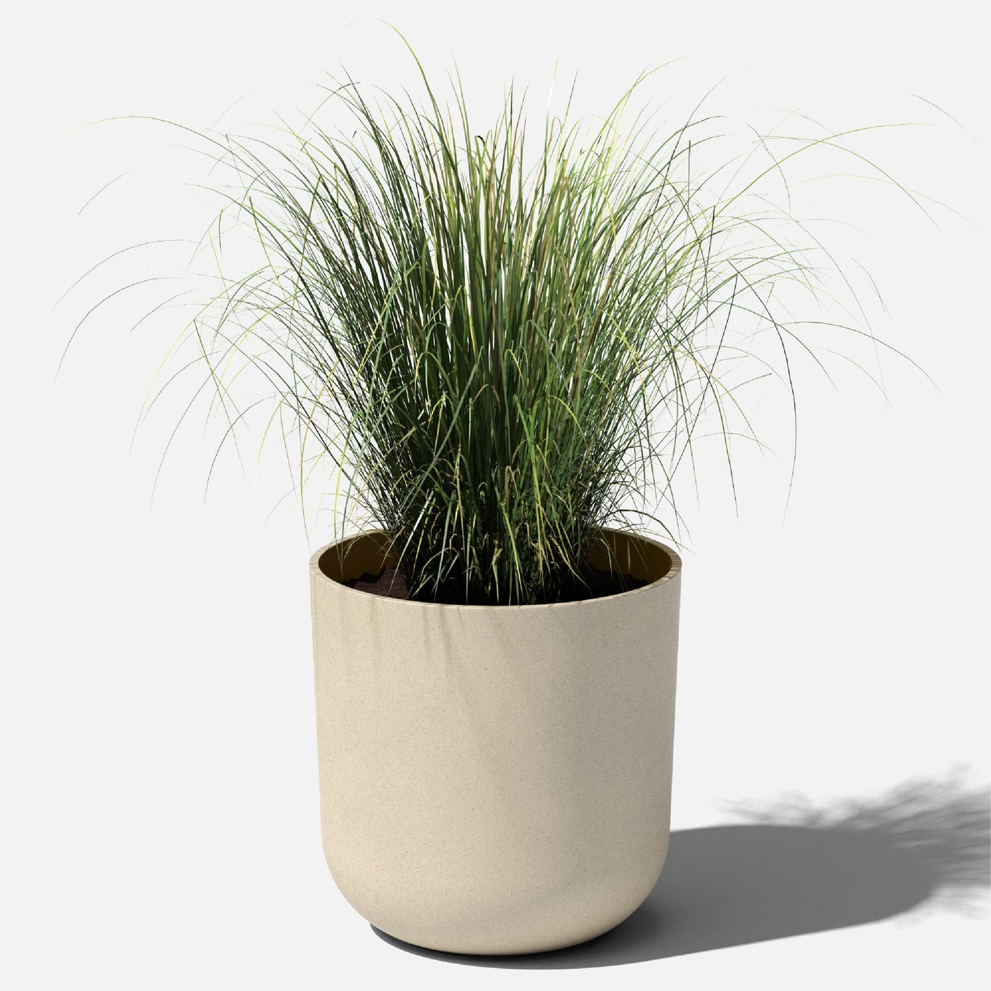 Veradek Round Lima Plastic Planter Pots for Indoor/Outdoor Garden Use, Sand Color, 5 Year Warranty