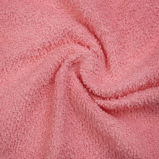 Basic Wash Cloths 12x12 Inches – Bulk Pack of 24 – Rose Pink Color – Soft and
