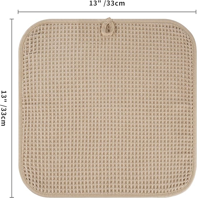 Microfiber Waffle Face Towels, 2 Pieces, Fast Drying, Lint Free 430 GSM