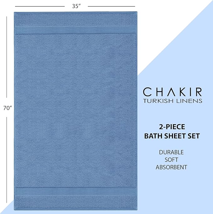 Chakir Turkish Linens, 100% Cotton Premium Quality Turkish Bath Sheets