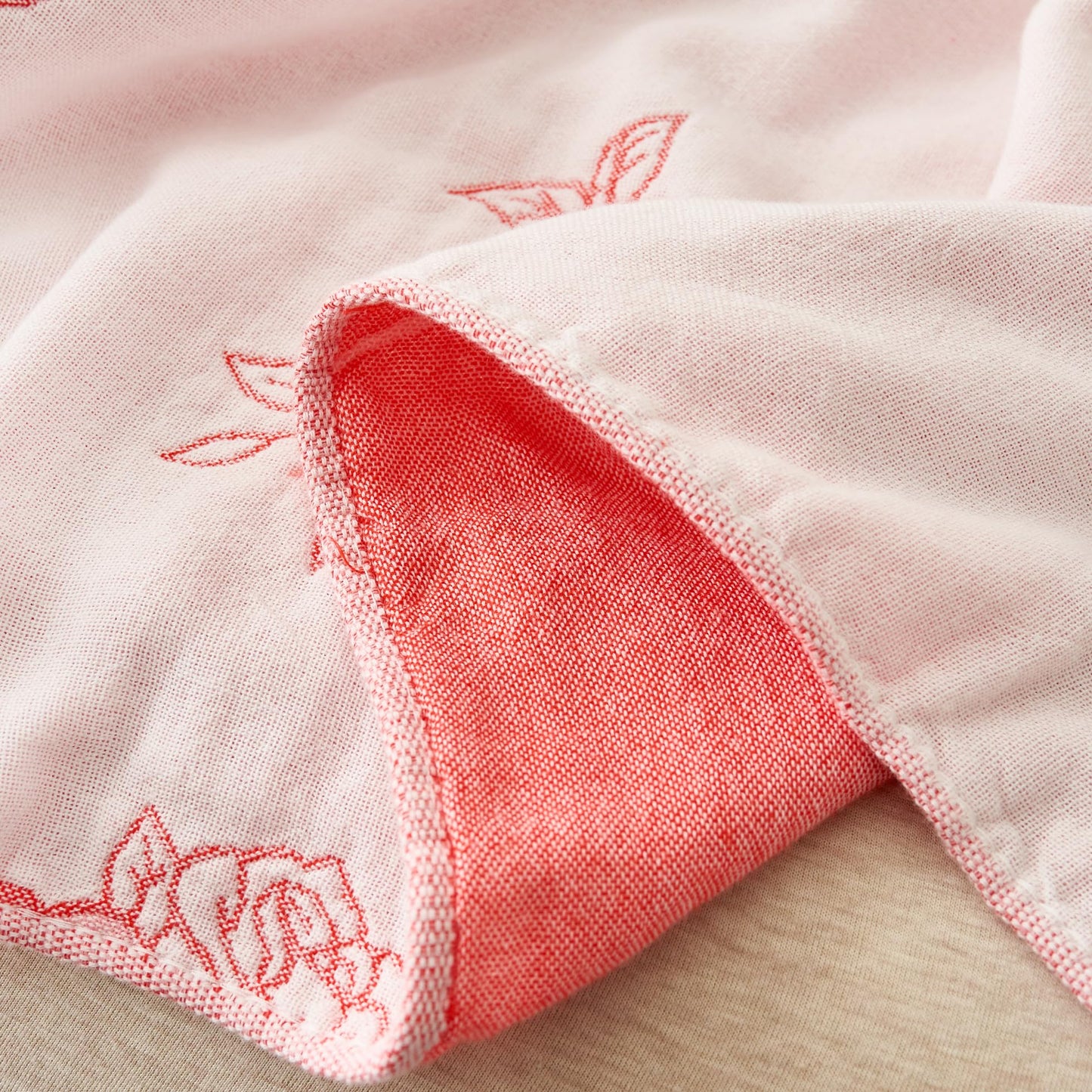 Scientific Sleep Rose Pink White Flower 100% Cotton Muslin Blanket Throw Cover for Bed Couch Sofa Cozy Soft Reversible Bedding Blanket Bedspread Coverlet Full Queen 80 in x 90 in