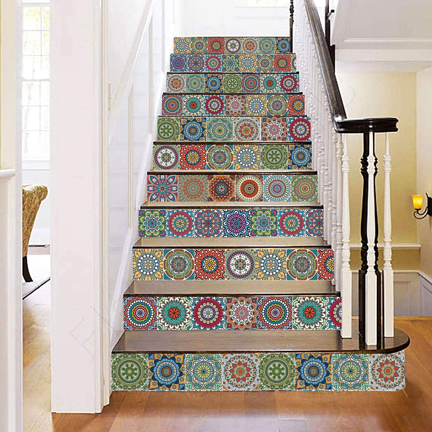 16Pcs Decorative Tile Stickers, Peel and Stick Backsplash, 6"x6" inches Self Adhesive Removable Waterproof for Walls Stickers, Vinyl Stickers for Kitchen Backsplash, Bathroom, Stairs,Stick on Tiles.