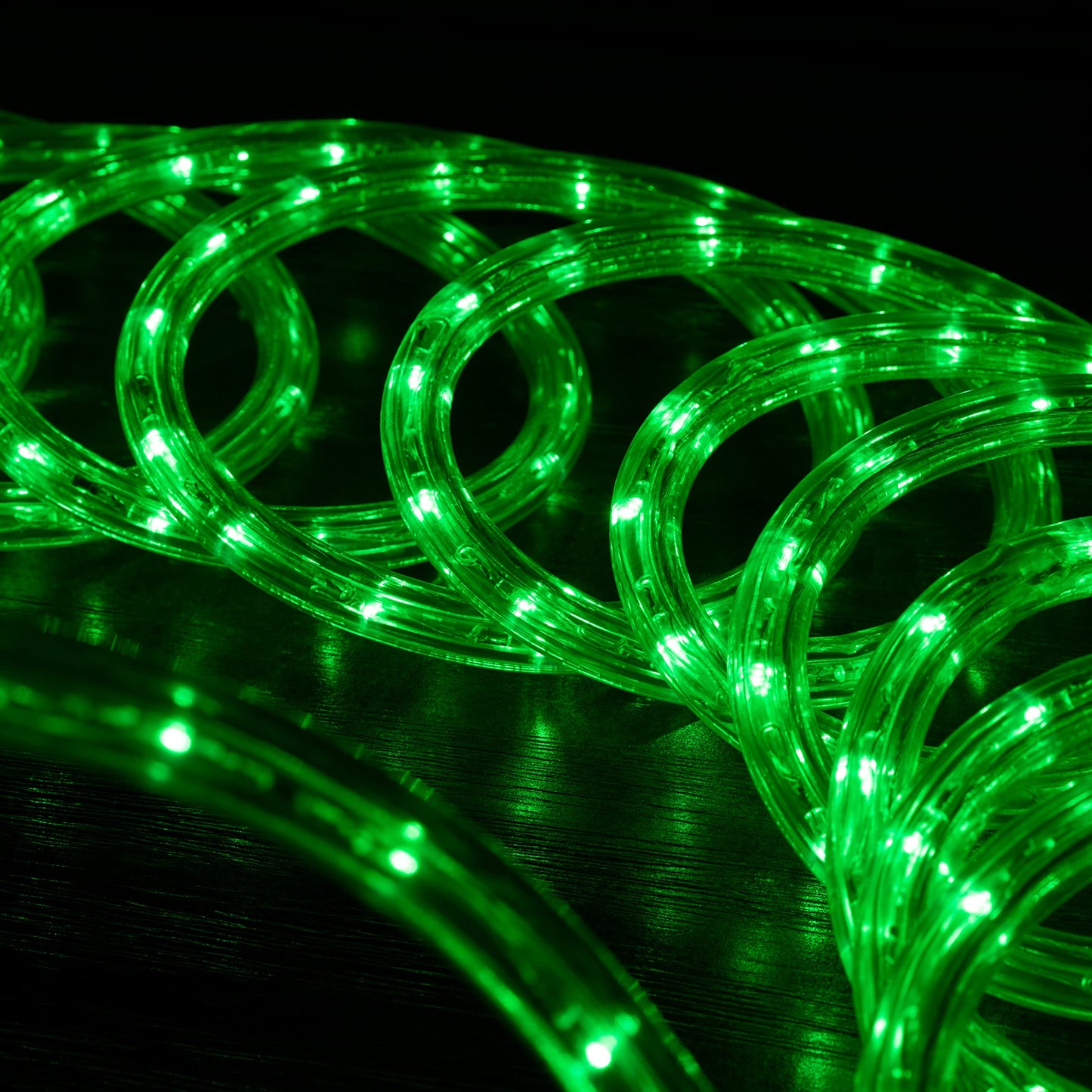 WYZworks 576LEDs, 50ft LED Outside Rope Lights, Waterproof Permanent Outdoor ETL Certified Connectable Clear Tube, Christmas Palm Tree Holiday Decorative Landscape Patio Accent Lighting - Green