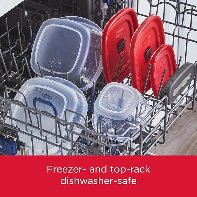 Rubbermaid 16-Piece BPA-Free Plastic Food Storage Set, Dishwasher Safe: Perfect