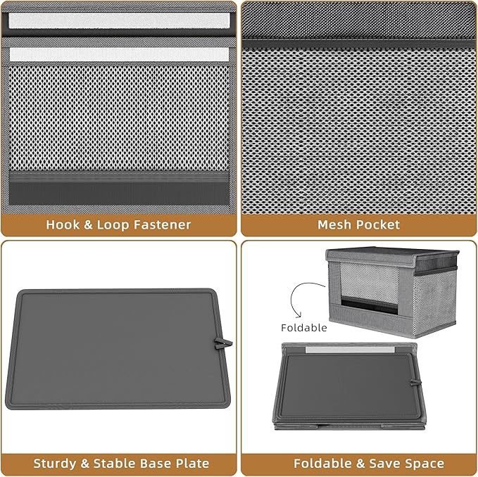 Trash Bag Holder Dispenser 2 Pack, Oxford Cloth Garbage Bag Storage Organizer