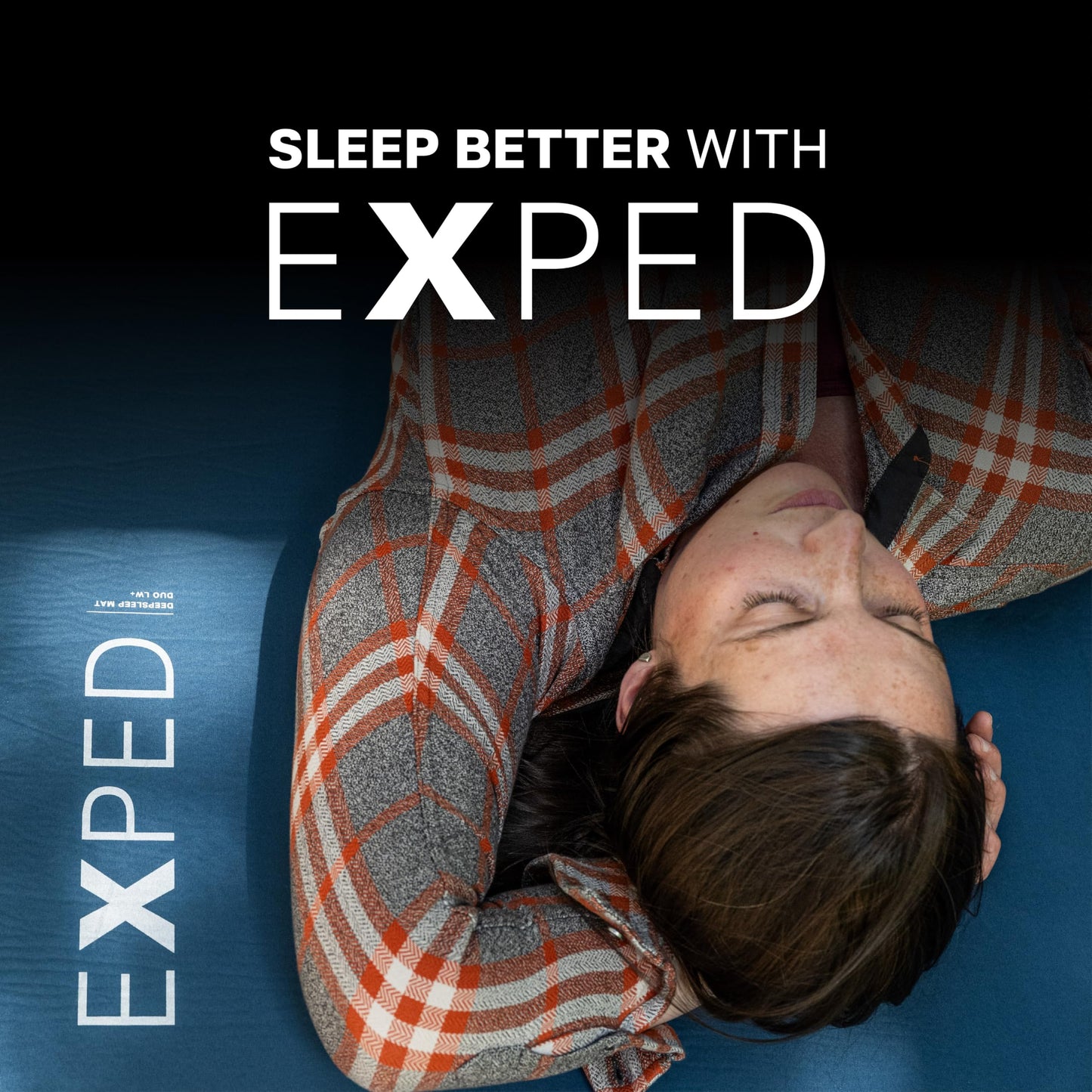 Exped DeepSleep Mat Single MW - Self Inflating Firm Car Sleeping Mat, 3” Foam Pad, Pump Included