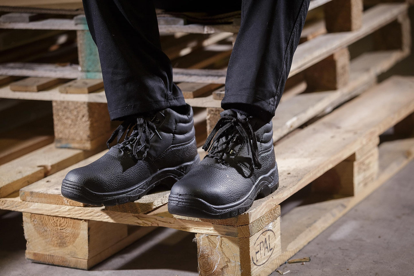Blackrock Chukka Work Boots, Safety Boots, Safety Shoes, Steel Toe Cap, Mens Womens Ladies, Work Shoes, Black, Gardening, Lightweight, Leather, Wide Fit, Non Slip, On Site - Size 9