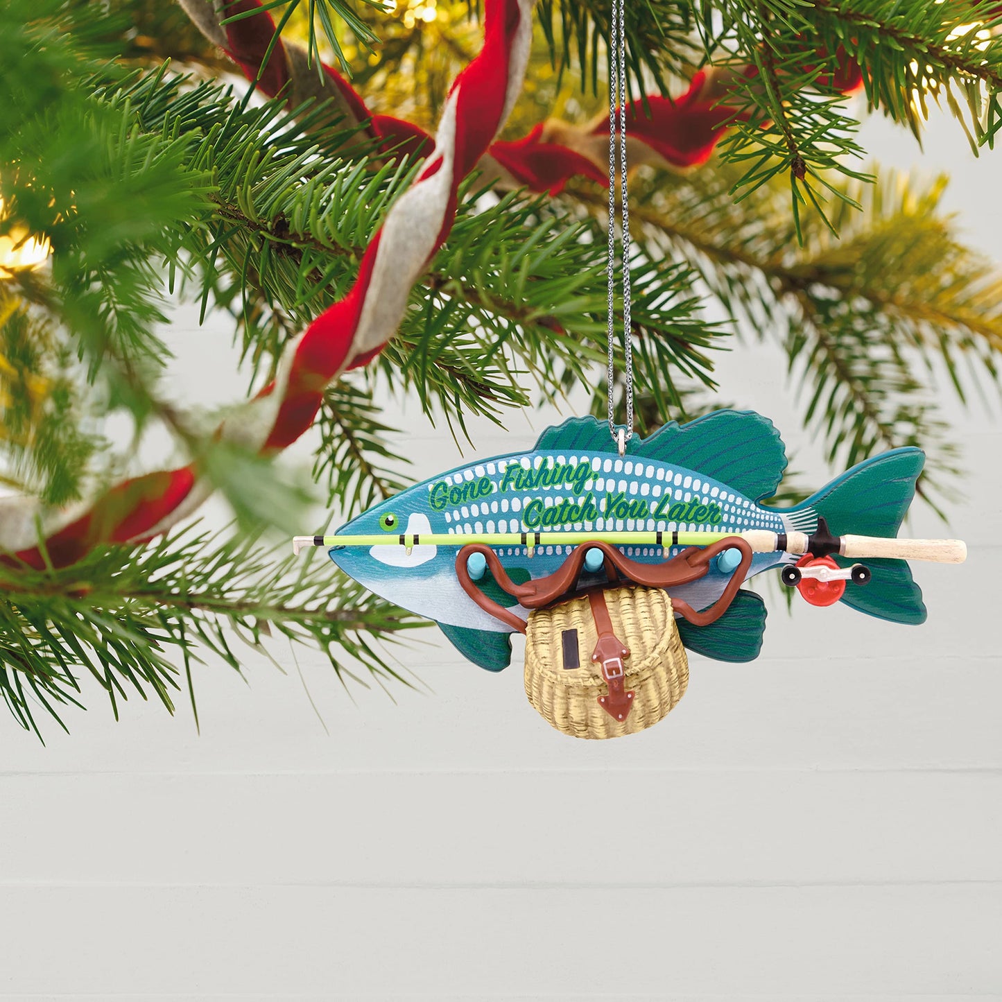Hallmark Keepsake Plastic, Christmas Ornament 2022, Gone Fishing