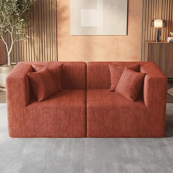 MONVANE 75" Loveseat Sofa, Comfy Chenille Cloud Couch