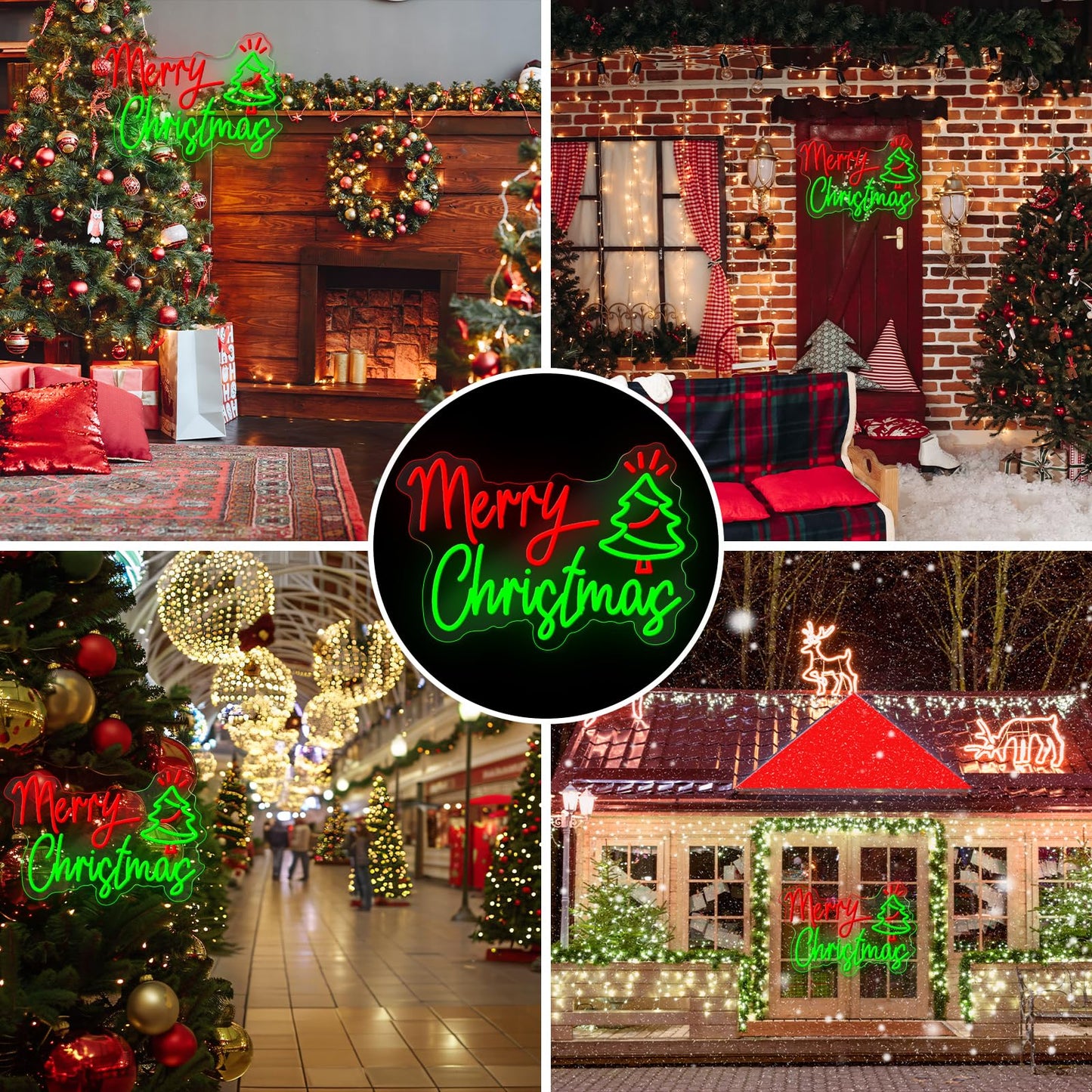 Merry Christmas Neon Sign, Dimmable Xmas Led Sign for Art Wall Decor, Merry Christmas Light Up Sign for Indoor Party Backdrop Bedroom Bar Pub Club Wedding Decor