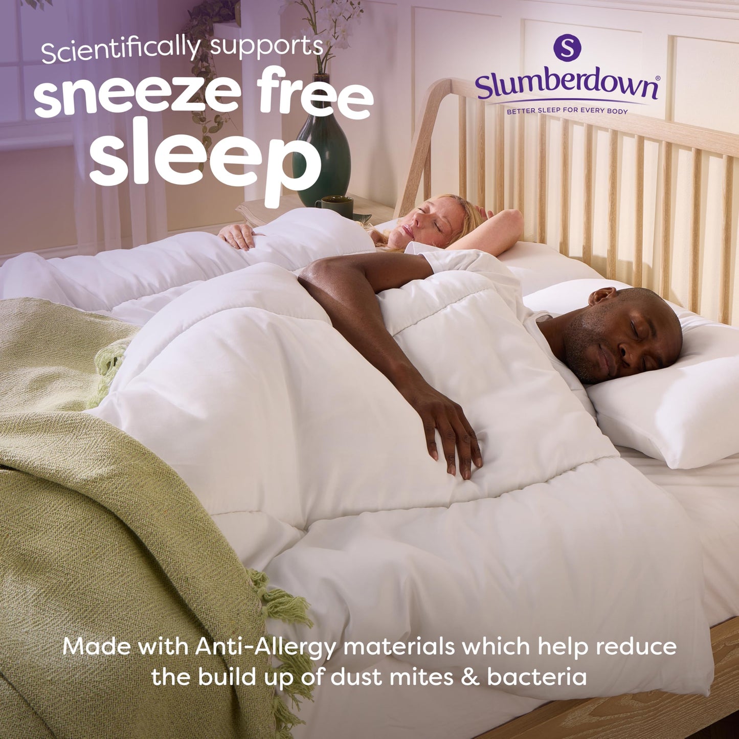 Slumberdown Anti Allergy Double Duvet 10.5 Tog - Allergy UK Approved All Year Round Double Quilt for Allergy Sufferers - Made in the UK, Anti Bacterial and Machine Washable Bedding (200 x 200cm)