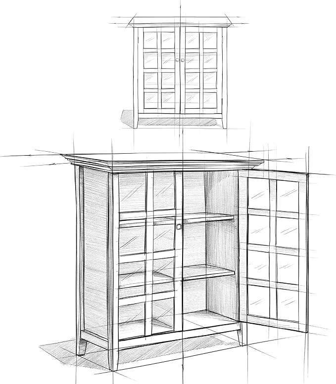 SIMPLIHOME Acadian Storage Cabinet