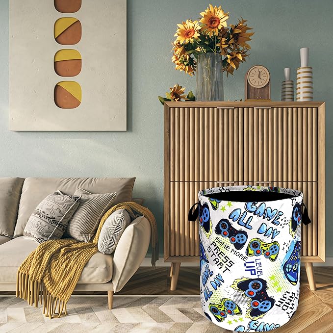 Funny Cool Game Machine Laundry Basket Games Foldable Colorful Laundry Hamper