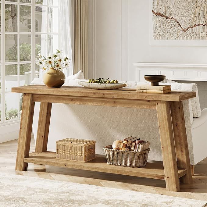 LITTLE TREE 70.9" Solid Wood Console Table