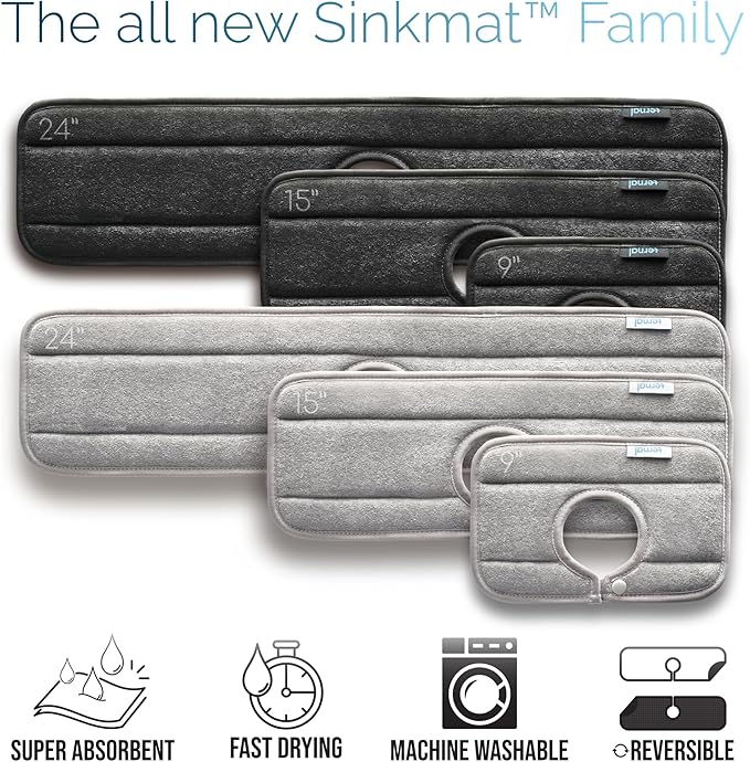The Original Ternal Sinkmat Drip Catcher & Splash Guard, Faucet Mat