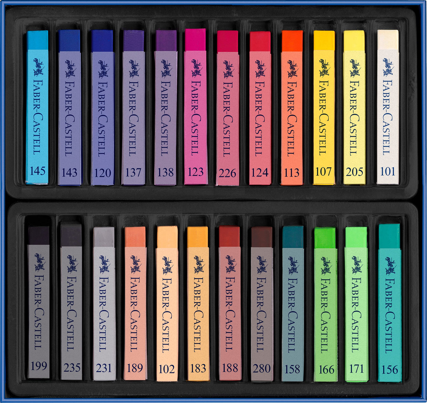 Faber-Castell Creative Studio Soft Pastels, Multicoloured, Cardboard Wallet Of 24, For Art, Craft, Drawing, Sketching, Home, School, University, Colouring